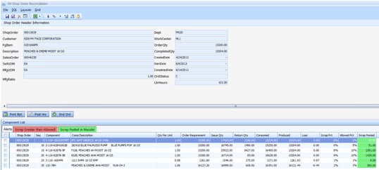Chemaid CH Shop Order Reconciliation
