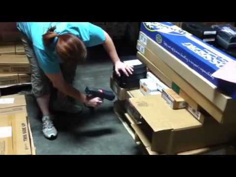 Building a Pallet for Shipment Using a Handheld Barcode Scanner