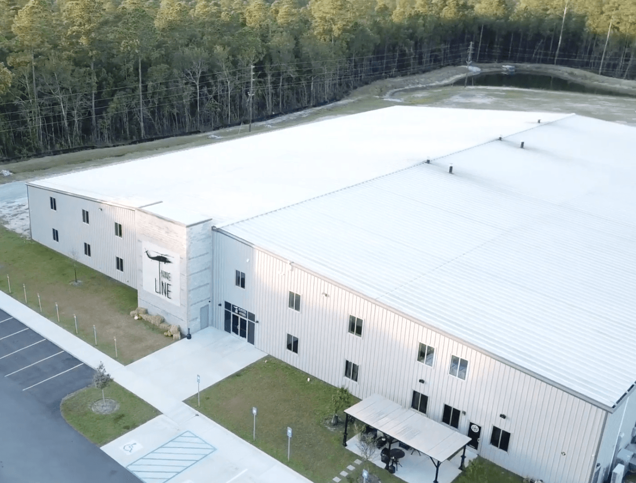 Nine Line Apparel warehouse and facility exterior